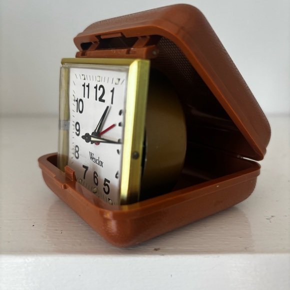 Vintage Westclox Travel Alarm Clock 3" Mechanical Wind Up - Picture 3 of 6